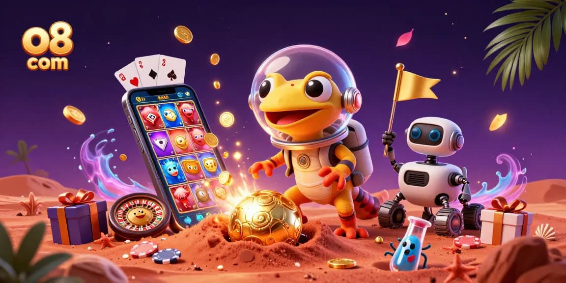 Engage in thrilling games at o8 com with alien fun and luxurious casino elements.