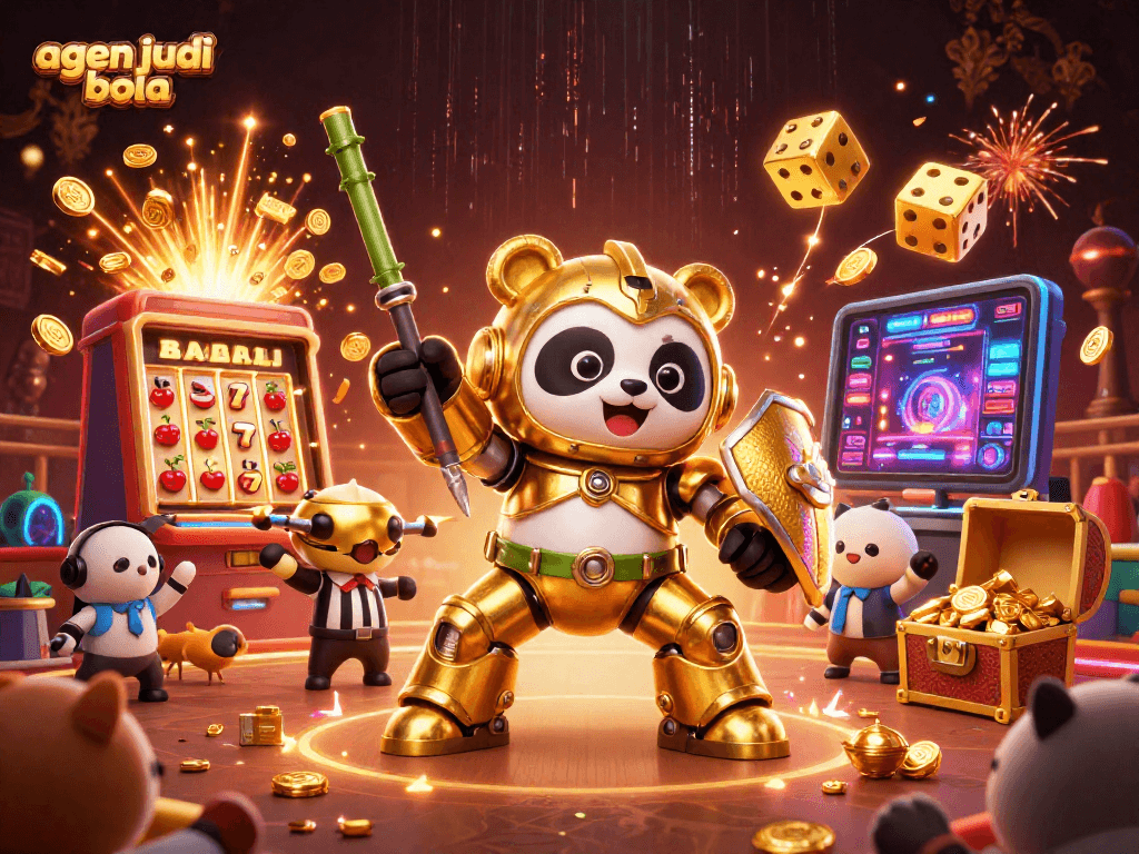 Engage with exciting agen judi bola gameplay amidst vibrant casino scenes.
