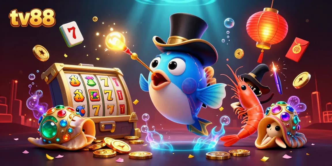 Attract golden coins with tv88's thrilling gameplay featuring vibrant slot reels in an engaging casino setting.