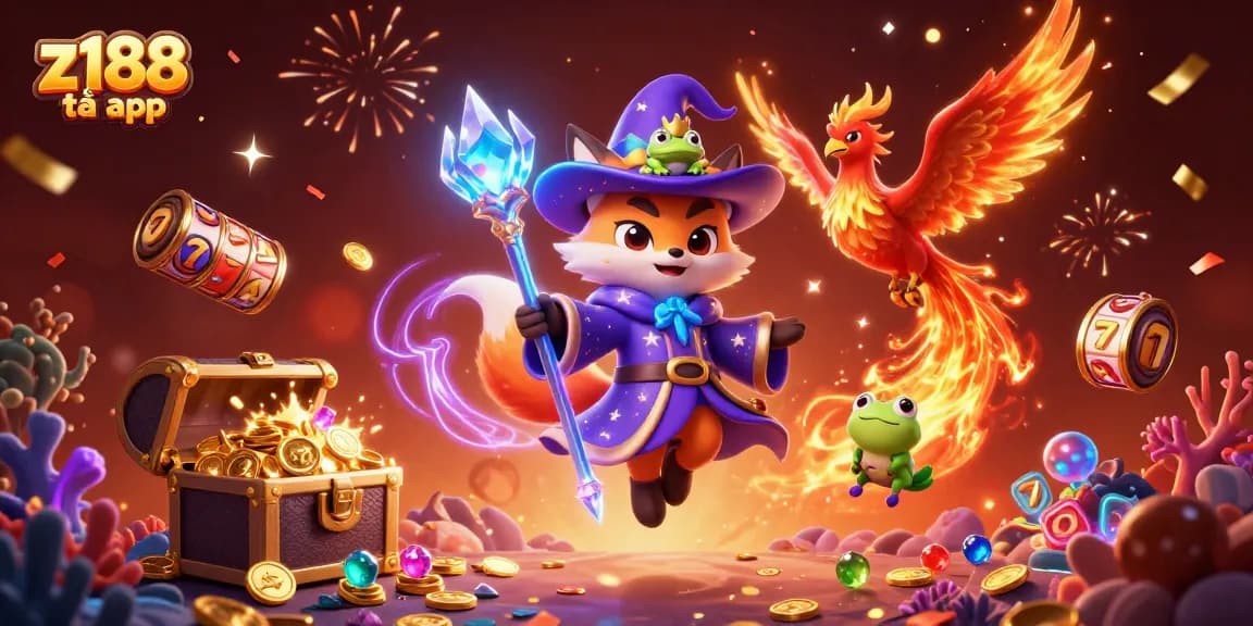 Experience the thrill of z188 tải app with a vibrant, magical casino scene.
