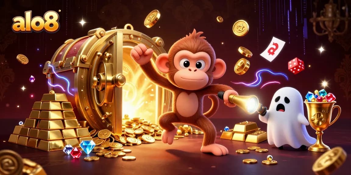 Experience the thrilling atmosphere of alo8's haunted casino with ghostly antics and golden treasures.
