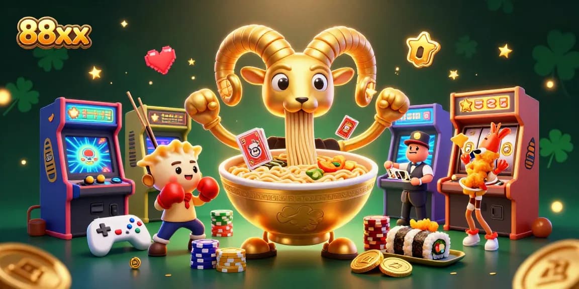 Experience the exciting action of 88xx casino gaming with vibrant characters and thrilling game elements.