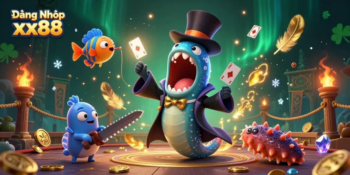 Engage in exciting card tricks with Đăng Nhập xx88 as vibrant creatures bring magic to the gaming world.