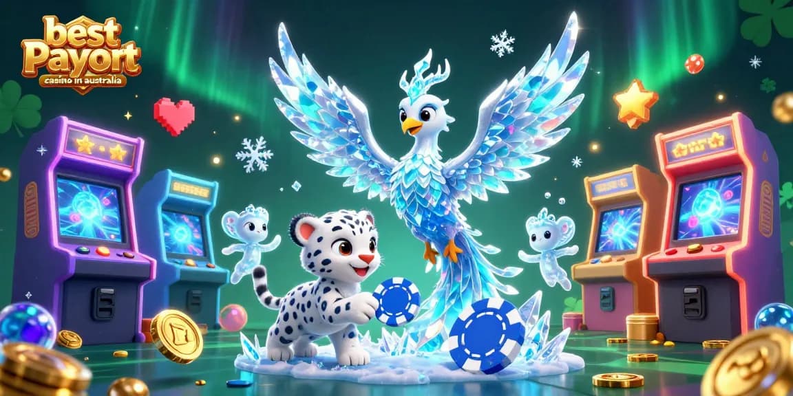 Engage with the best payout casino in Australia featuring vibrant 3D characters and gaming elements.