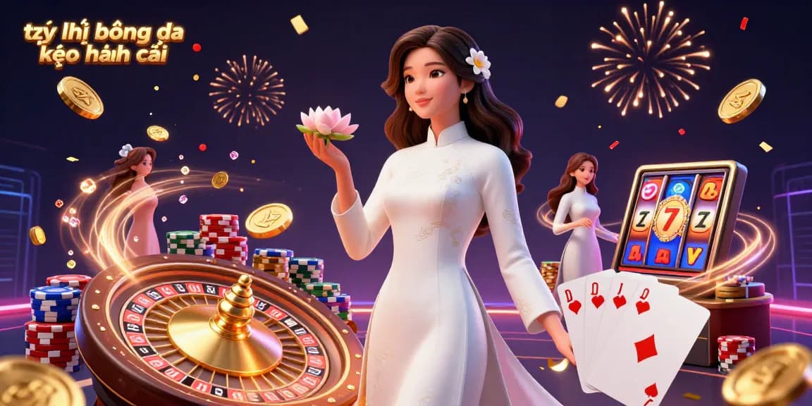 Play and win with tỷ lệ bóng đá kèo nhà cái featured in a vibrant casino scene.