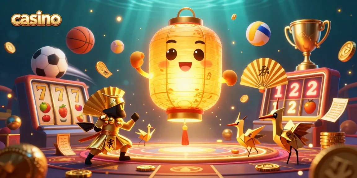 Experience the thrill of casino gaming with our vibrant 3D illustration showcasing dynamic action and lucky symbols.