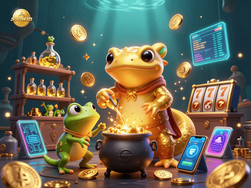 Experience the vibrant world of sunwin slots with golden alchemists and crypto treasures.