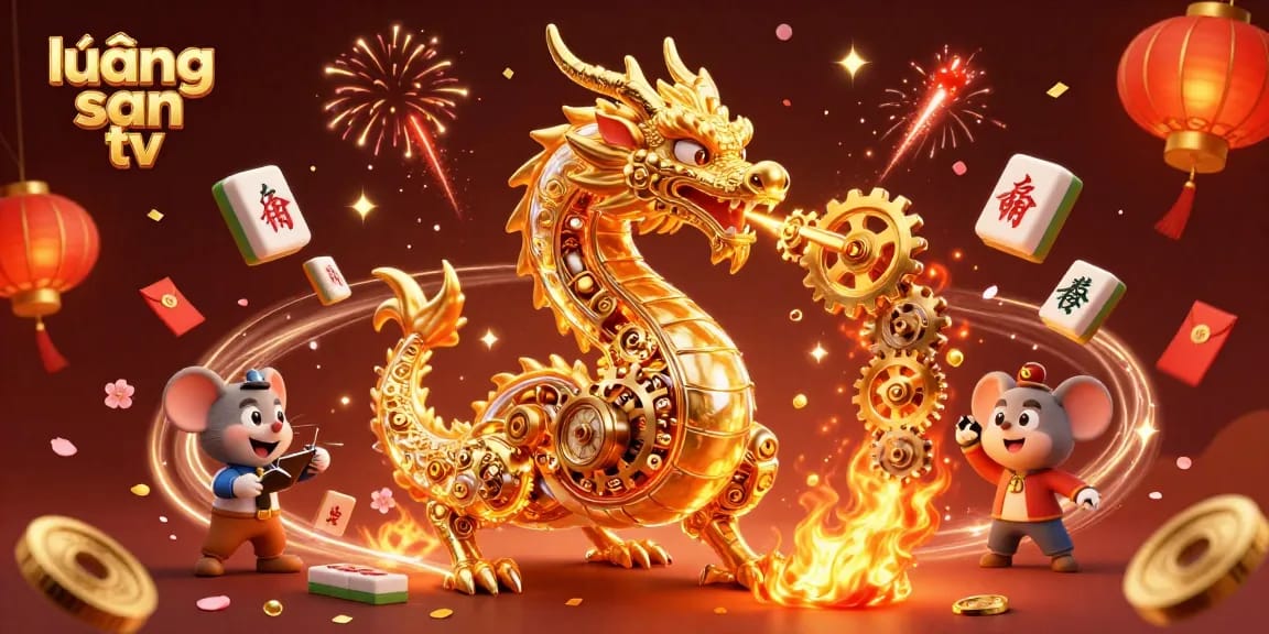 Engage with lương sơn tv while watching an elaborate 3D dragon-themed casino scene packed with symbols of fortune.