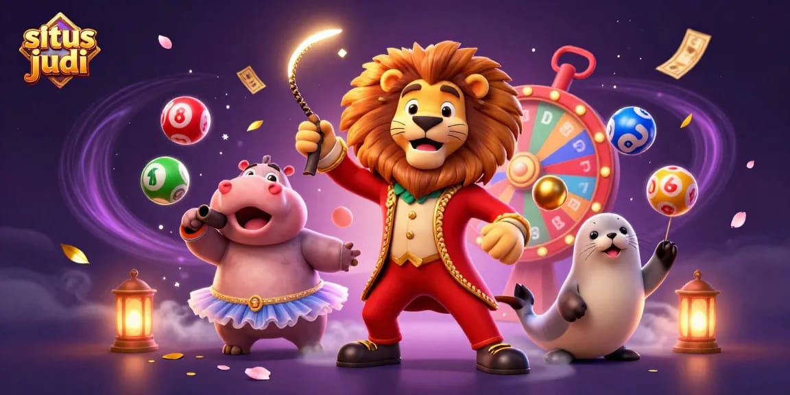Engage with situs judi featuring vibrant characters and exciting gambling elements in a dynamic casino scene.