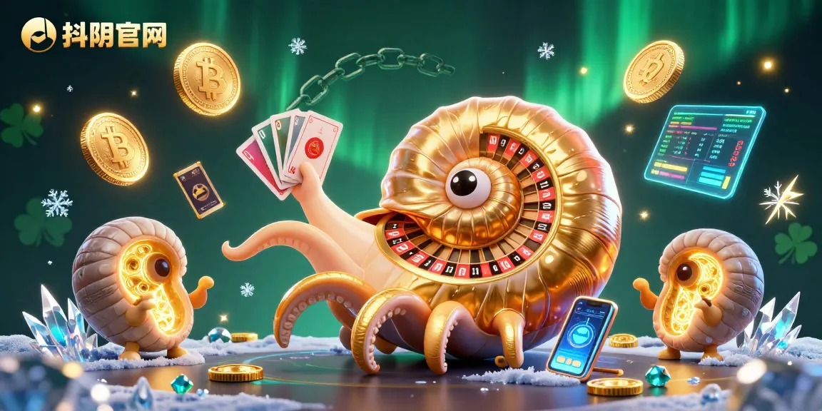 Experience thrilling wins at 抖阴官网 with a vibrant 3D casino scene featuring unique gambling elements.