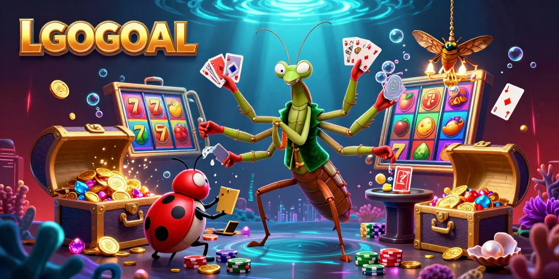 Experience thrilling games with LGOGOAL, highlighted by vibrant slot reels and enchanting graphics.
