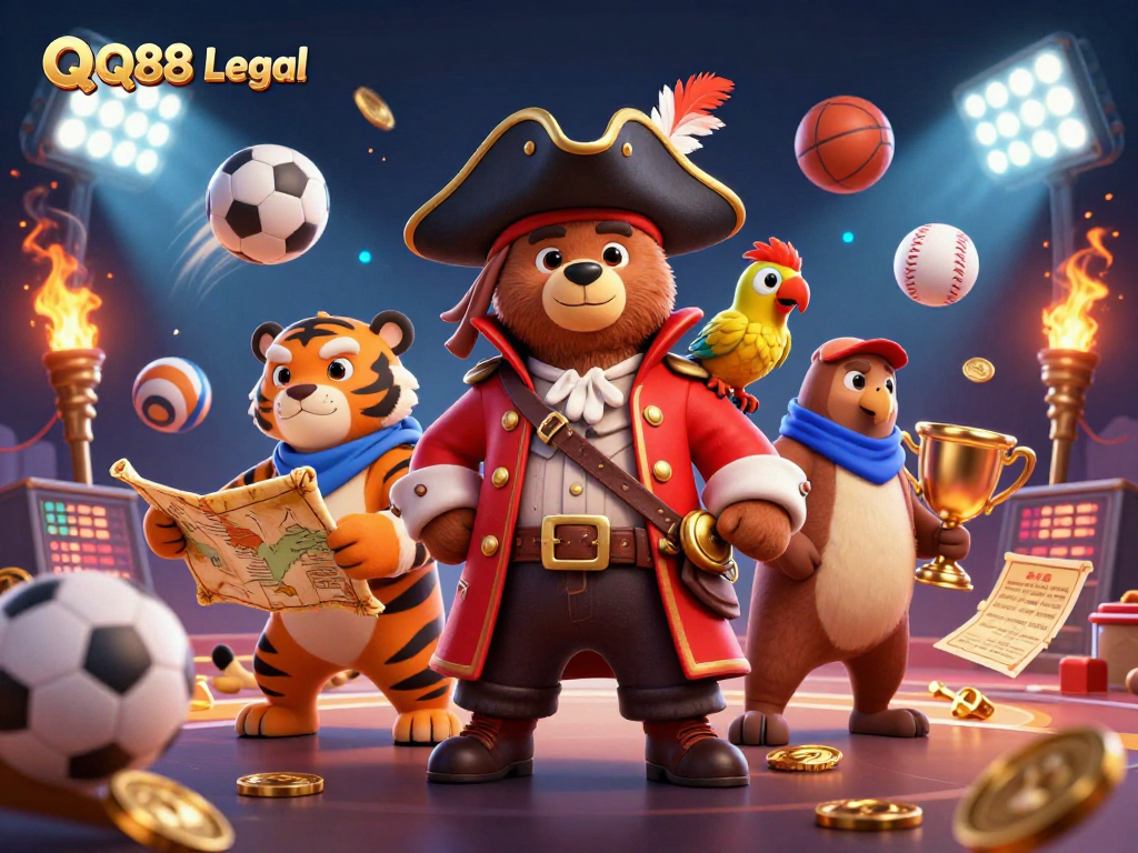 Experience the excitement of QQ88 Legal with an adventurous pirate theme and dynamic game elements.