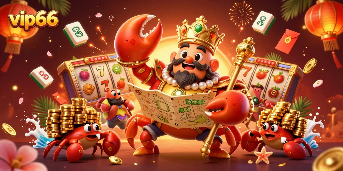 Experience vip66's thrilling casino adventure with a dynamic illustration of gaming excitement.