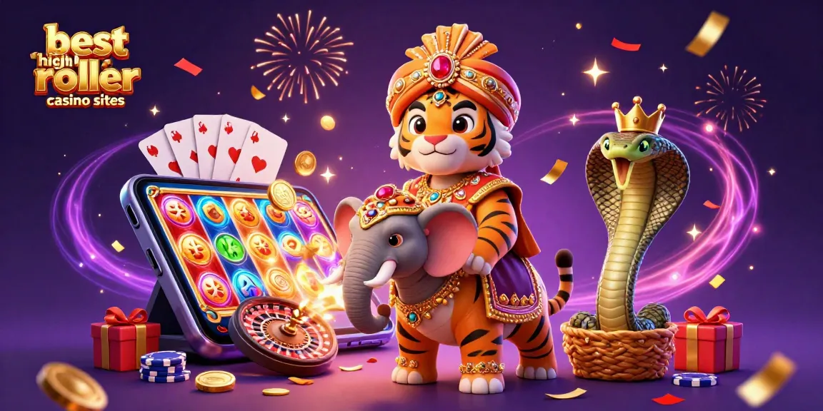Experience the thrill at the best high roller casino sites with our vibrant 3D illustration showcasing luxury gaming elements.