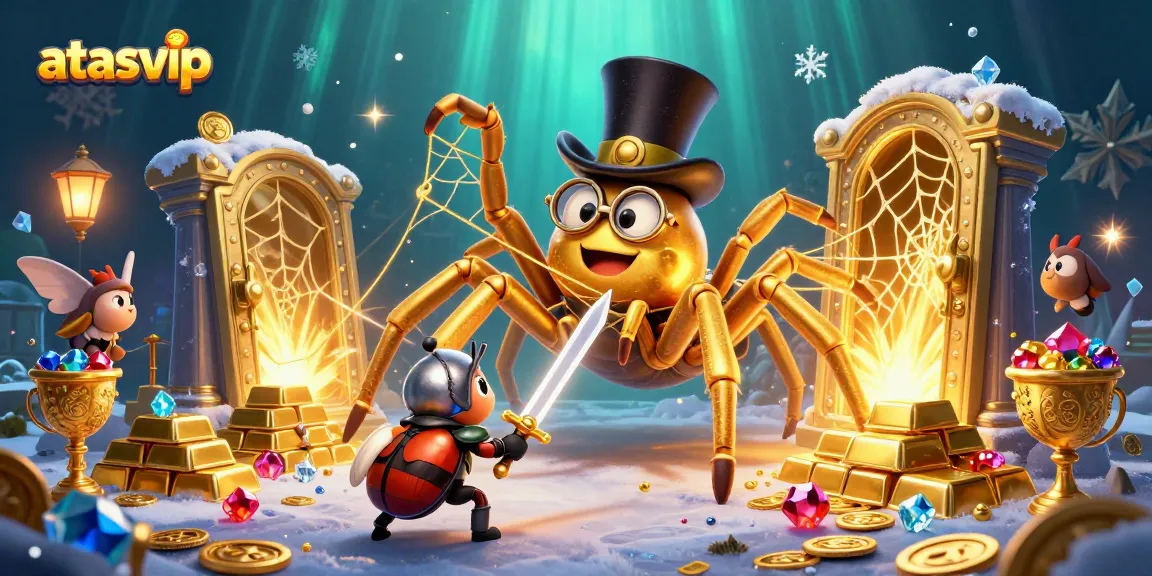 Experience thrilling gameplay at atasvip, featuring vibrant characters amidst lavish casino elements.