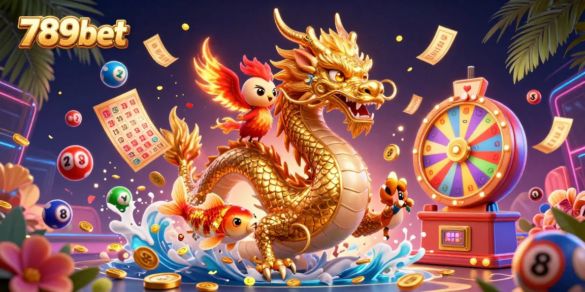 Experience thrilling gameplay at 789bet with a vibrant illustration showcasing dynamic casino elements and rich characters.