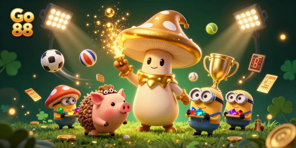 Experience the magic of Go 88 with a dazzling wizard scene full of treasures and sports elements.