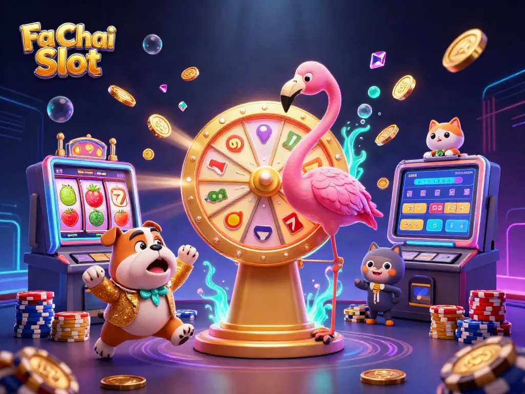 Spin the Fa Chai Slot reels for big wins with exciting characters and vibrant casino elements.