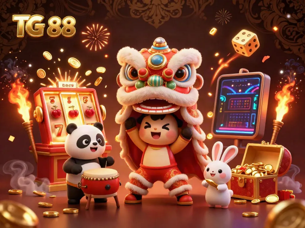 Engage with TG 88's exciting gaming experience featuring vibrant characters and jackpot elements.