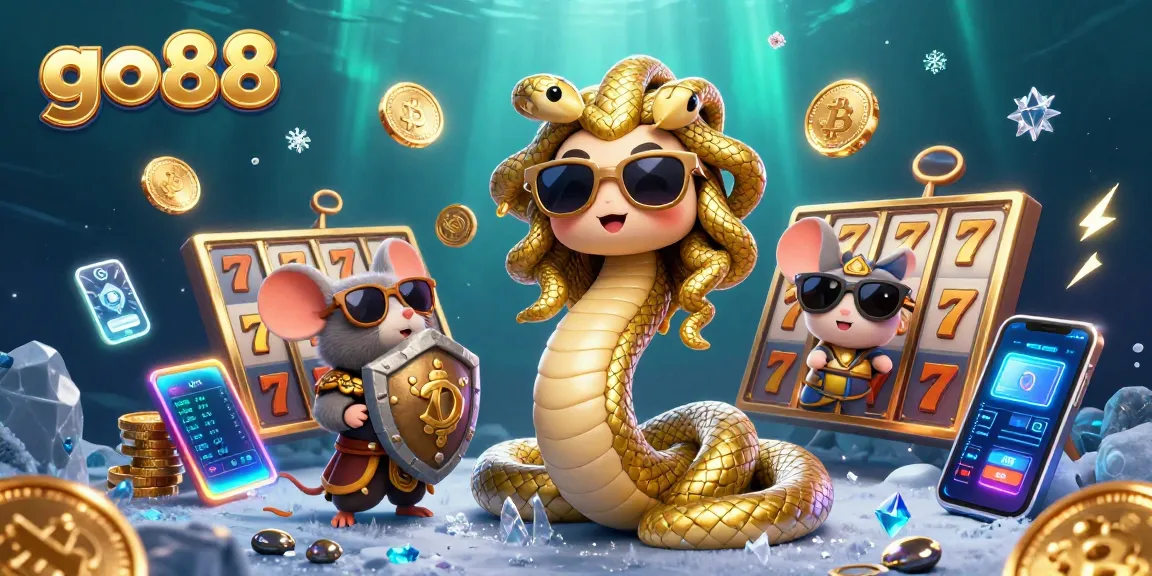 Experience the excitement of go88 with this vibrant 3D scene featuring Medusa and thrilling casino elements.