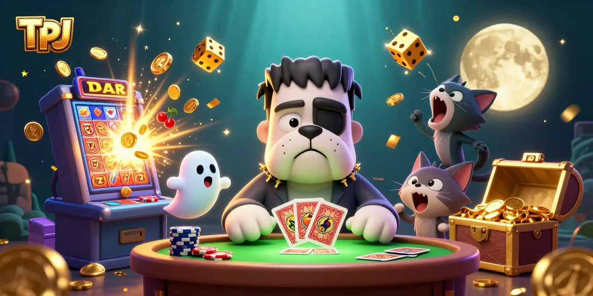 TPJ delivers an exciting gaming atmosphere with a vibrant scene featuring unique characters and thrilling casino elements.