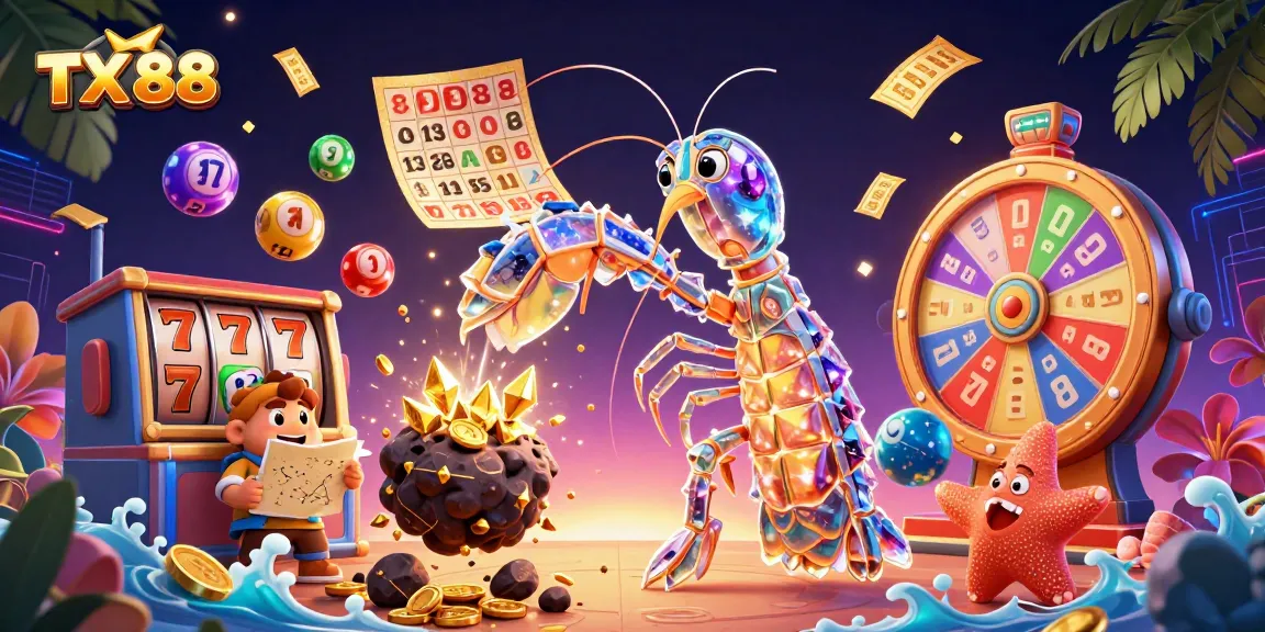 Engage with TX 88's thrilling slots scene, featuring vibrant elements of a dynamic casino.