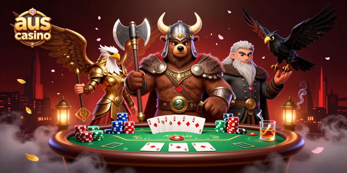 Engage in top gaming action at aus casino with vibrant poker scenes and dynamic characters.
