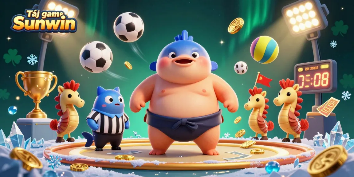 Tải game Sunwin to experience thrilling underwater casino excitement with vibrant characters and sports elements.
