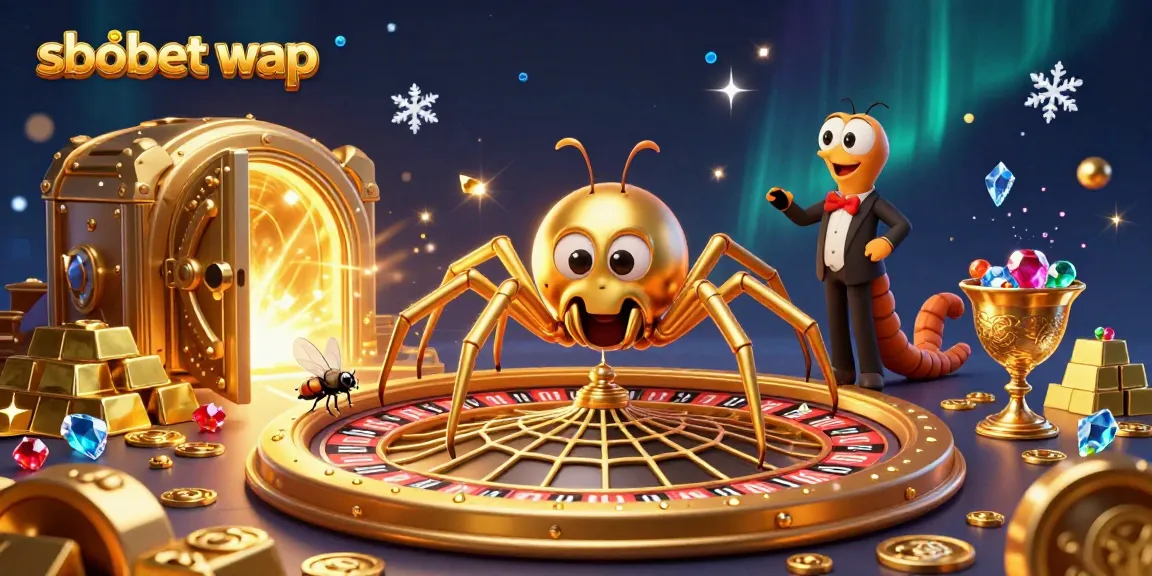 Spin the roulette wheel with sbobet wap as a golden spider and centipede croupier create excitement.