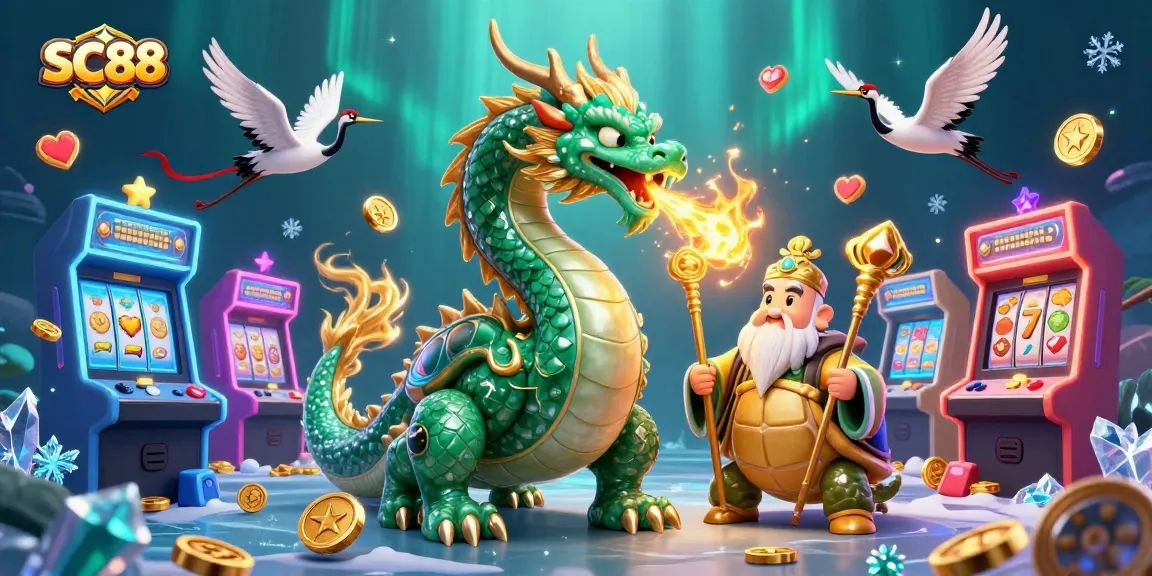 Experience thrilling gameplay at SC88 with a vibrant 3D casino illustration filled with excitement.